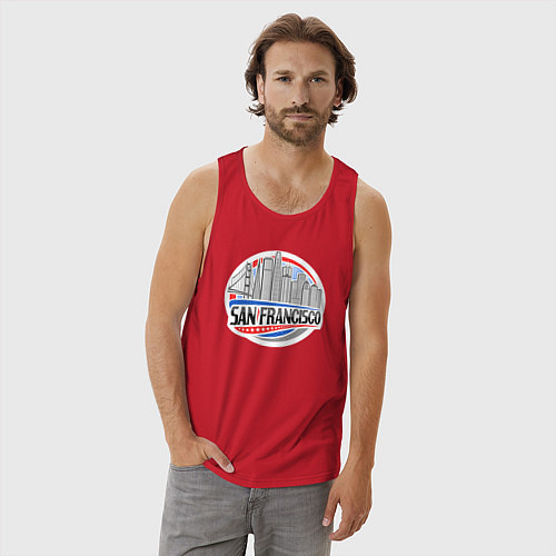 Мужская майка Сан-Франциско / Красный – фото 3