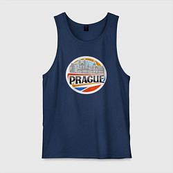 Майка мужская хлопок Prague Czechia, цвет: тёмно-синий