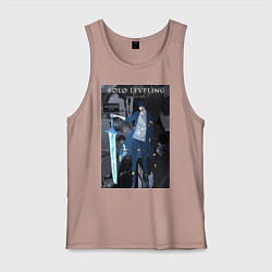 Мужская майка Поднятие уровня в одиночку Джину Сон Пробуждённый