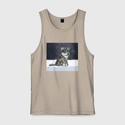 Мужская майка Волк ауффф мем