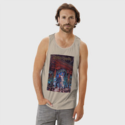 Майка мужская хлопок Магическая битва Юдзи Итадори Сукуна Рёмэн, цвет: миндальный — фото 2