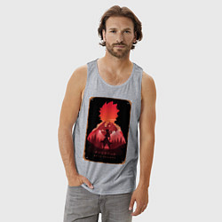 Майка мужская хлопок Хвост Феи Нацу Драгнил, цвет: меланж — фото 2