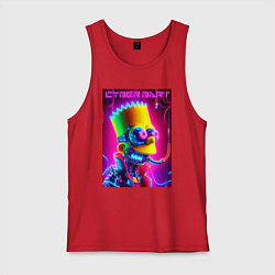 Мужская майка Cyber Bart - neon glow fantasy