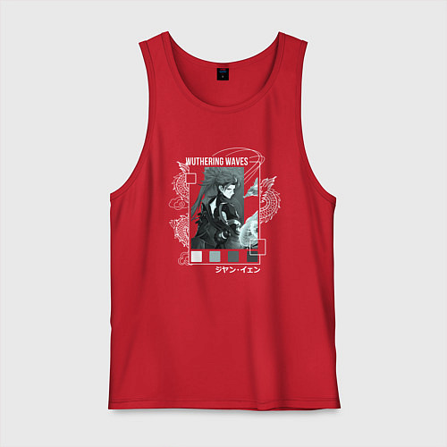 Мужская майка Jiyan - Wuthering Waves / Красный – фото 1