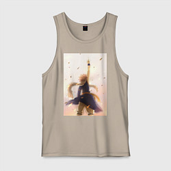 Майка мужская хлопок Хвост Феи Нацу Драгнил, цвет: миндальный