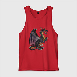 Майка мужская хлопок HOMM3 Black Dragon, цвет: красный