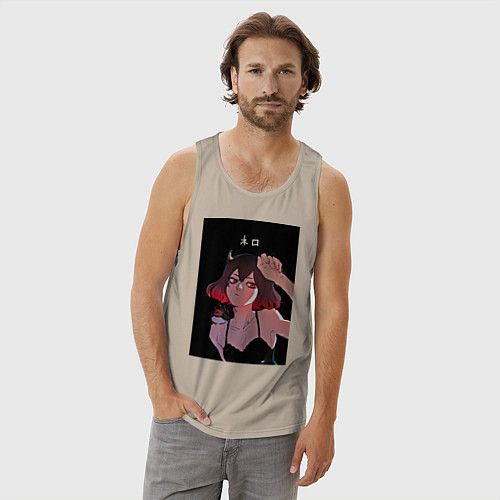 Мужская майка Чёрный клевер неро / Миндальный – фото 3