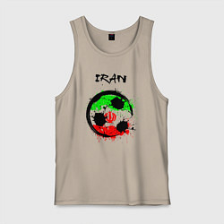Майка мужская хлопок Сборная Ирана, цвет: миндальный