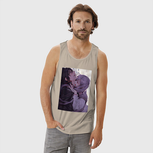 Мужская майка Последний Серафим Шиноа Хираги вампир / Миндальный – фото 3