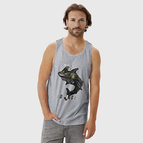 Мужская майка Мото животное / Меланж – фото 3