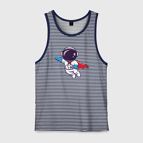 Мужская майка Супер космонавт / Синяя тельняшка – фото 1