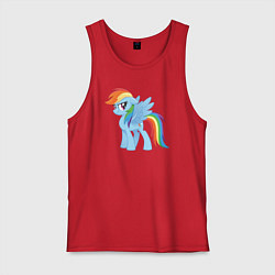 Майка мужская хлопок Рейнбоу Дэш из My Little Pony в кино, цвет: красный