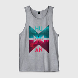 Майка мужская хлопок Once human logotype, цвет: меланж