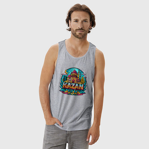 Мужская майка Город Казань / Меланж – фото 3