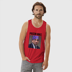 Майка мужская хлопок Prison mike Michael Scott - офис, цвет: красный — фото 2