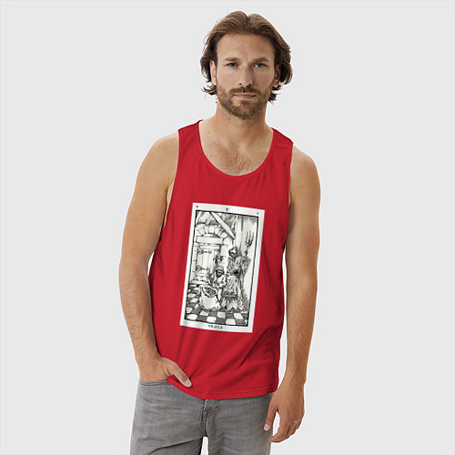 Мужская майка Девятые врата In vain Люцифер LCF / Красный – фото 3