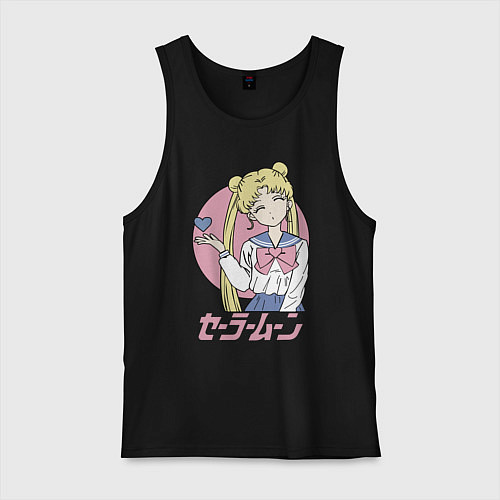 Мужская майка Прекрасная Сейлор Мун / Черный – фото 1