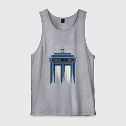 Майка мужская хлопок Light tardis, цвет: меланж