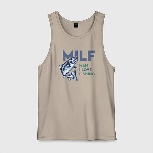 Мужская майка Milf милфа / Миндальный – фото 1