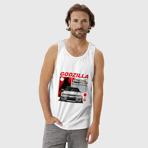 Мужская майка Nissan Skyline / Белый – фото 3