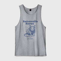 Майка мужская хлопок Бобер курва крыса рататуй, цвет: меланж