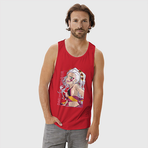 Мужская майка Клинок рассекающий демонов Даки 6 высшая луна / Красный – фото 3