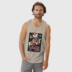 Майка мужская хлопок Тандзиро Зеницу Инозука манга Клинок рассекающий д, цвет: миндальный — фото 2