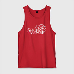 Майка мужская хлопок South of midnight logo, цвет: красный