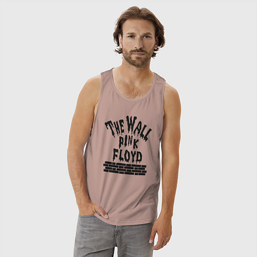 Мужская майка Пинк Флойд стена рок / Пыльно-розовый – фото 3