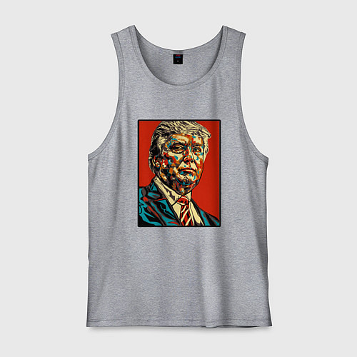 Мужская майка Дональд Трамп президент / Меланж – фото 1