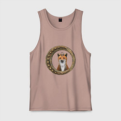 Мужская майка Стимпанк лис в рамке