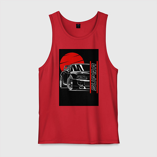 Мужская майка Toyota Supra авто / Красный – фото 1