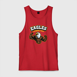 Майка мужская хлопок Eagles fitness, цвет: красный