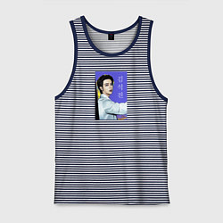 Майка мужская хлопок Чин Butter, цвет: синяя тельняшка