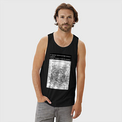 Майка мужская хлопок Чертеж время на создание, цвет: черный — фото 2