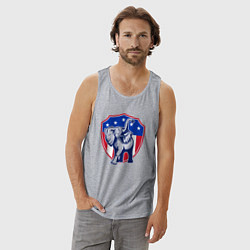 Майка мужская хлопок Elephant USA, цвет: меланж — фото 2
