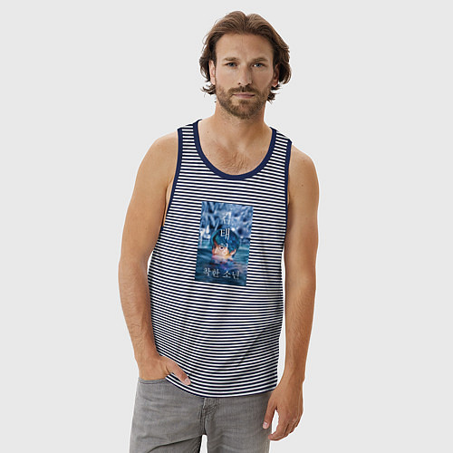 Мужская майка Техен вода / Синяя тельняшка – фото 3