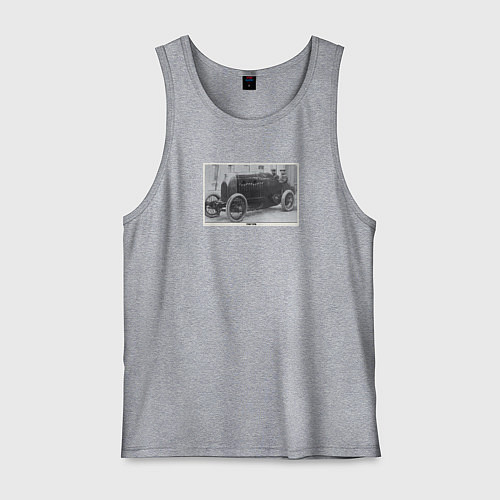 Мужская майка Retro car Fiat S76 / Меланж – фото 1