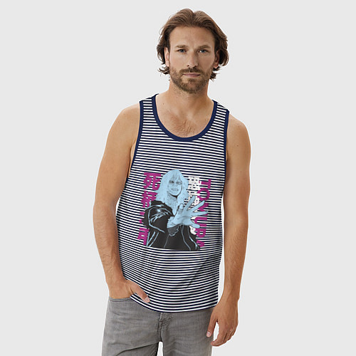 Мужская майка Моя геройская академия Шигараки Томура / Синяя тельняшка – фото 3