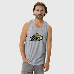 Майка мужская хлопок Football - America, цвет: меланж — фото 2