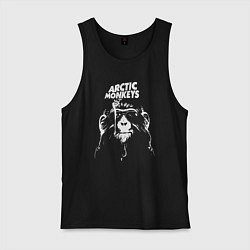 Майка мужская хлопок Arctic monkeys group, цвет: черный