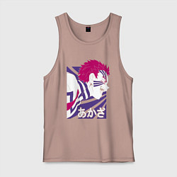 Майка мужская хлопок Клинок рассекающий демонов Акадза, цвет: пыльно-розовый