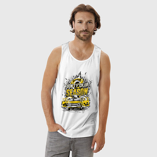 Мужская майка Грёбаный всесезонник / Белый – фото 3