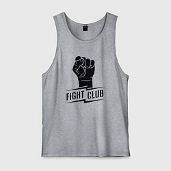 Майка мужская хлопок Fight club warrior, цвет: меланж