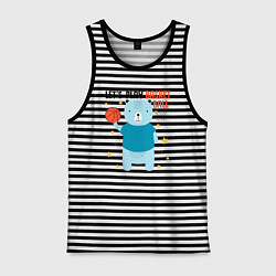 Майка мужская хлопок Давай сыграем в баскет, цвет: черная тельняшка