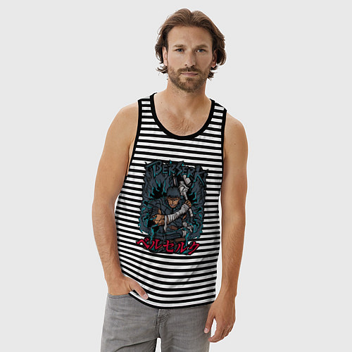 Мужская майка Берсерк темный / Черная тельняшка – фото 3