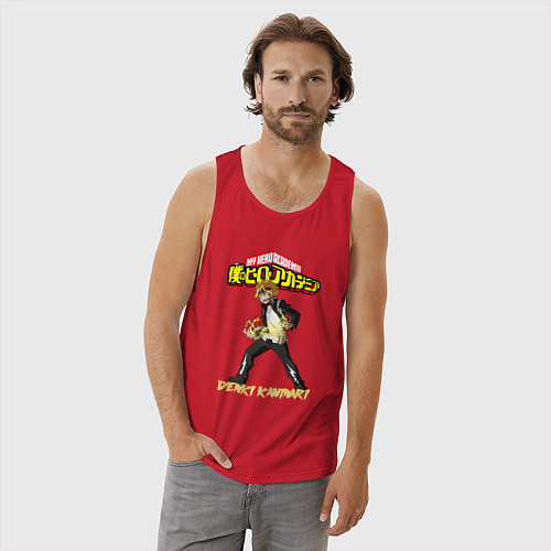 Мужская майка Моя геройская академия Denki Kaminari / Красный – фото 3