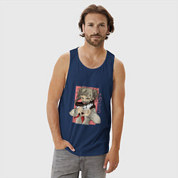 Майка мужская хлопок Химико Того, цвет: тёмно-синий — фото 2