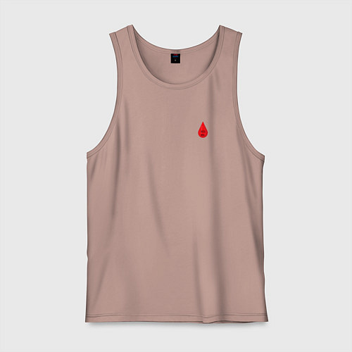 Мужская майка Группа крови: первая отрицательная / Пыльно-розовый – фото 1