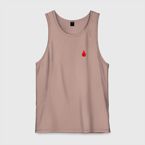 Мужская майка Группа крови: вторая отрицательная / Пыльно-розовый – фото 1